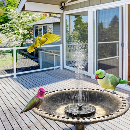 Perch & Petal 28 Inch Bird Bath with Solar Fountain